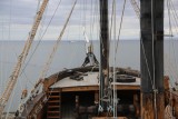 Proa del HMS Beagle sobre el Estrecho de Magallanes. Museo de sitio Nao Victoria