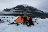 Campamento sobre el Glaciar Exploradores