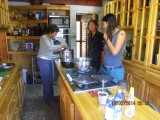Preparando el desayuno junto a Luz Marina
