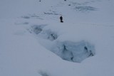 Grietas sobre el plateau del glaciar Marinelli