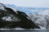 Glaciar colgante del ventisquero Romanche en la costa norte del canal Beagle.